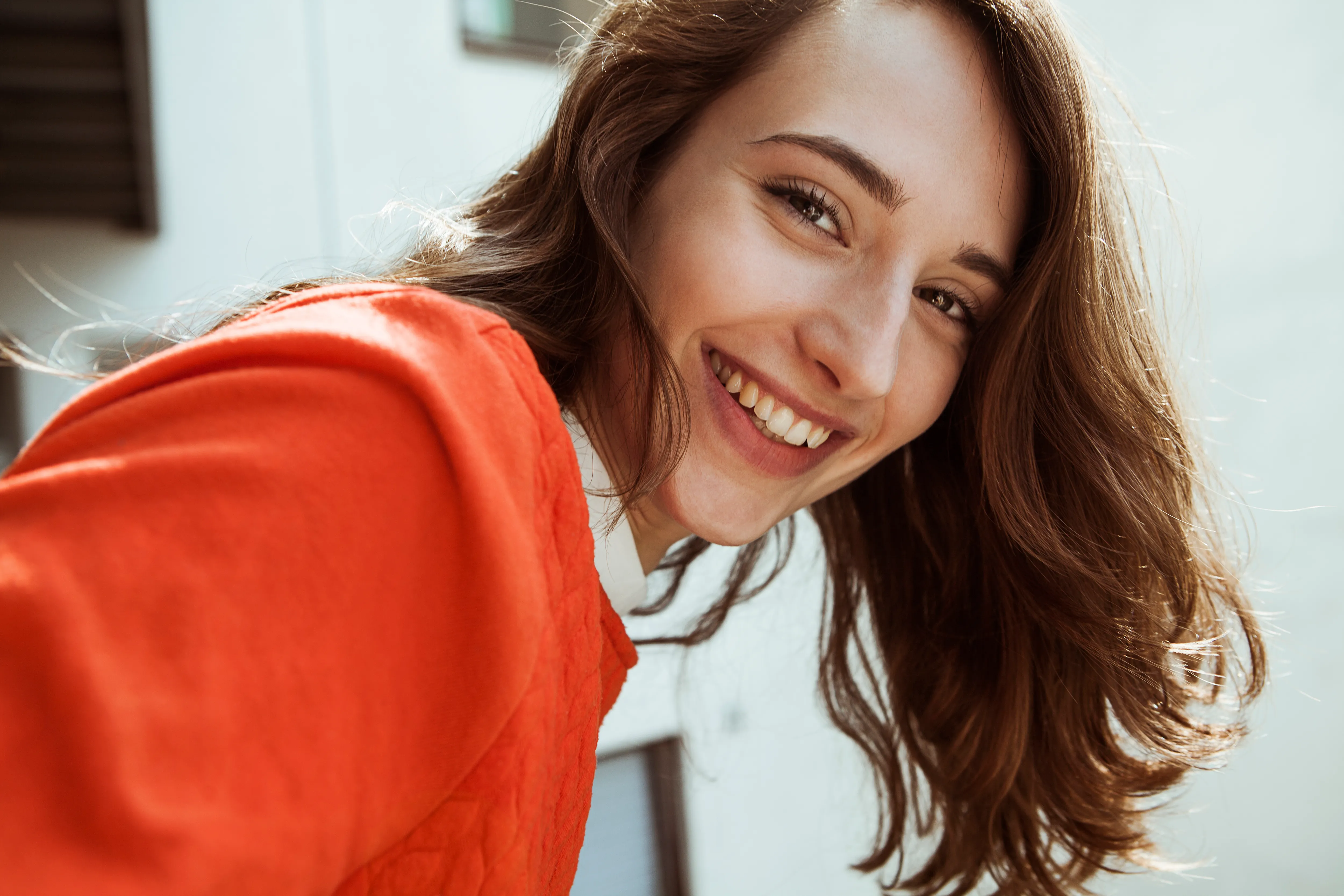 A happy patient smiling confidently